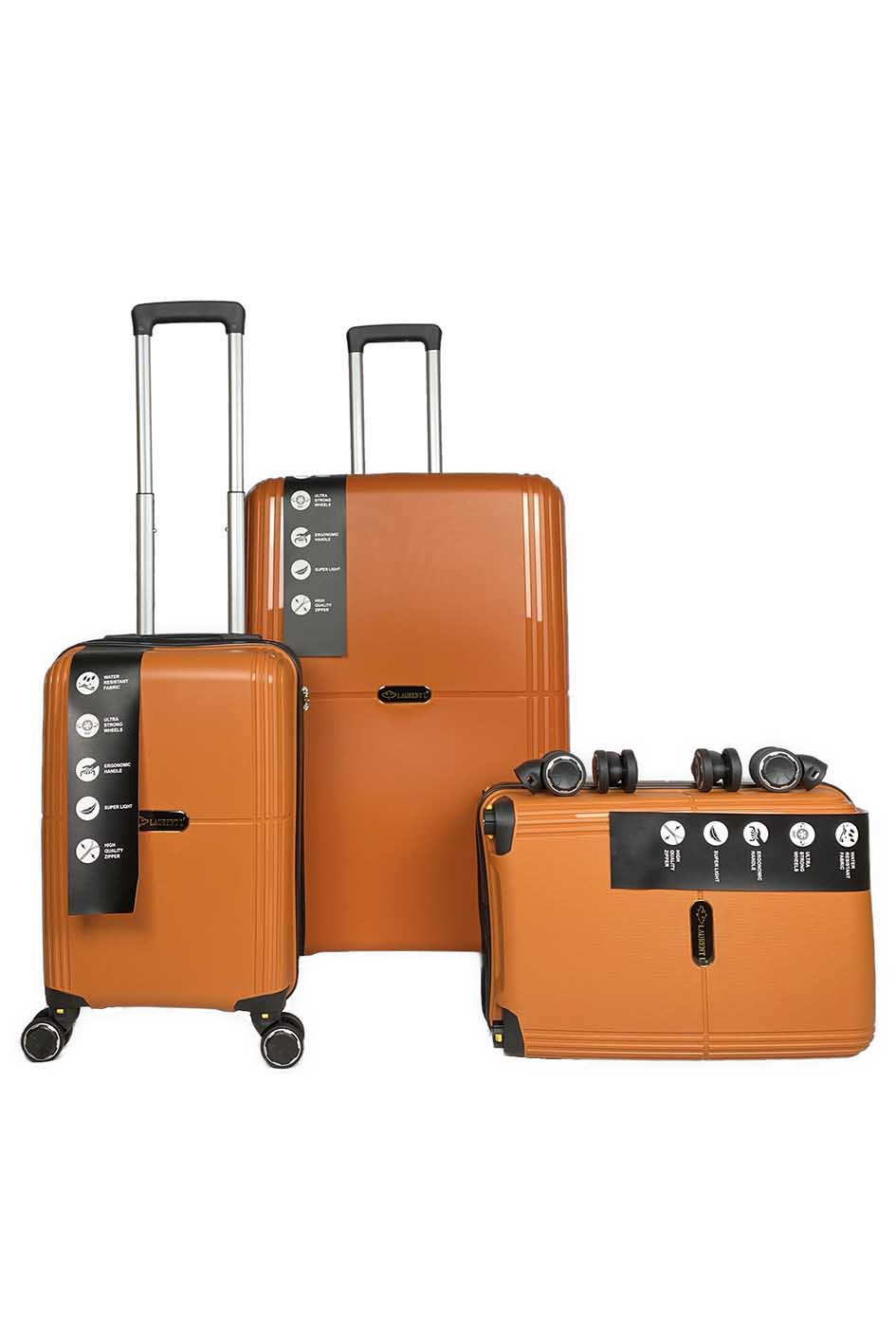 EARTH, lot de 3 valises en polypropylène RECYCLE. PE24 (BG)