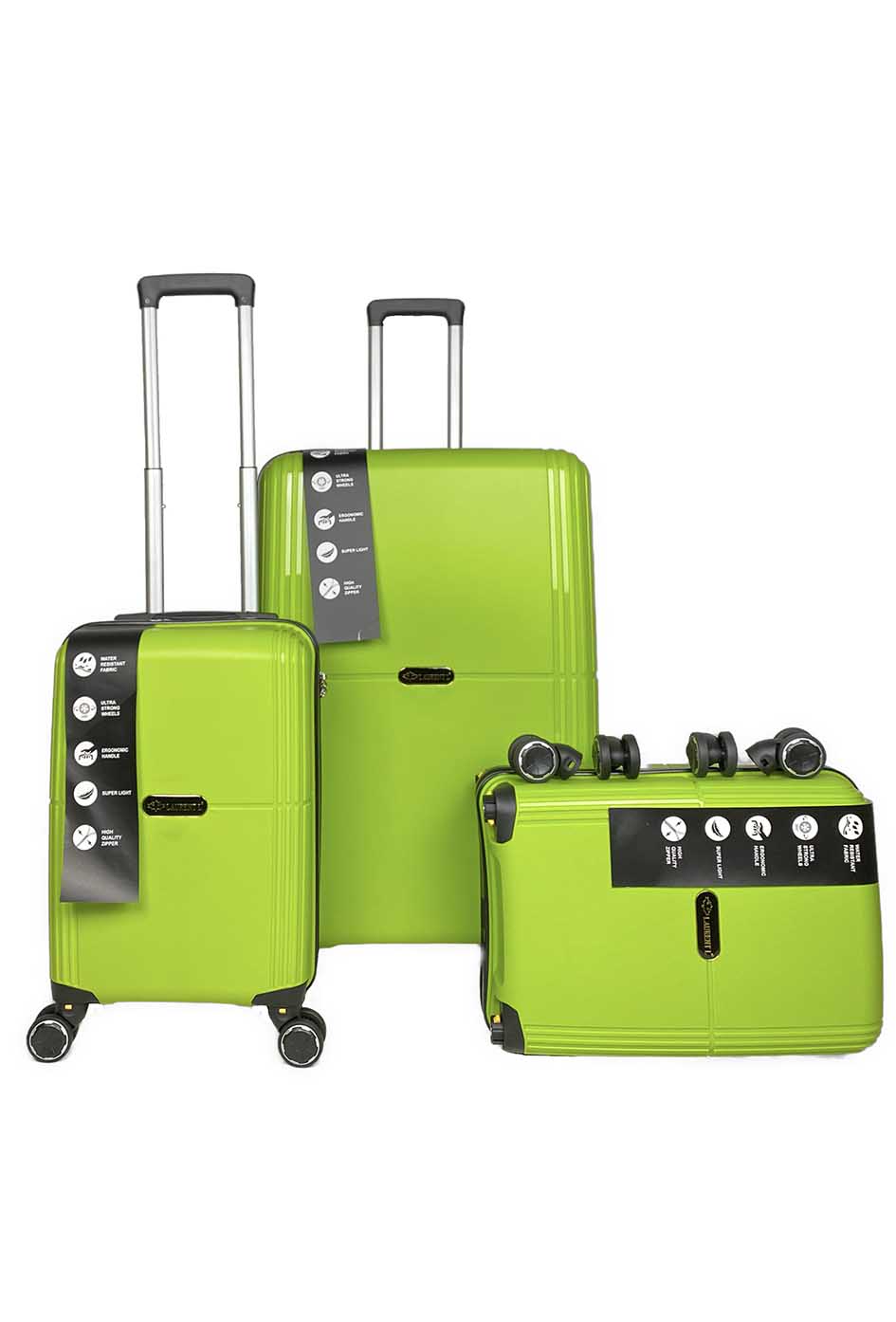 EARTH, lot de 3 valises en polypropylène RECYCLE. PE24 (BG)