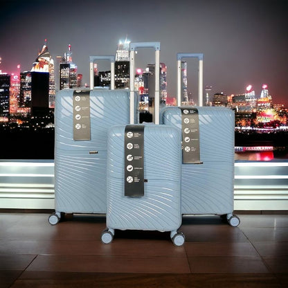 AURORA : lot de 3 valises en polypropylène