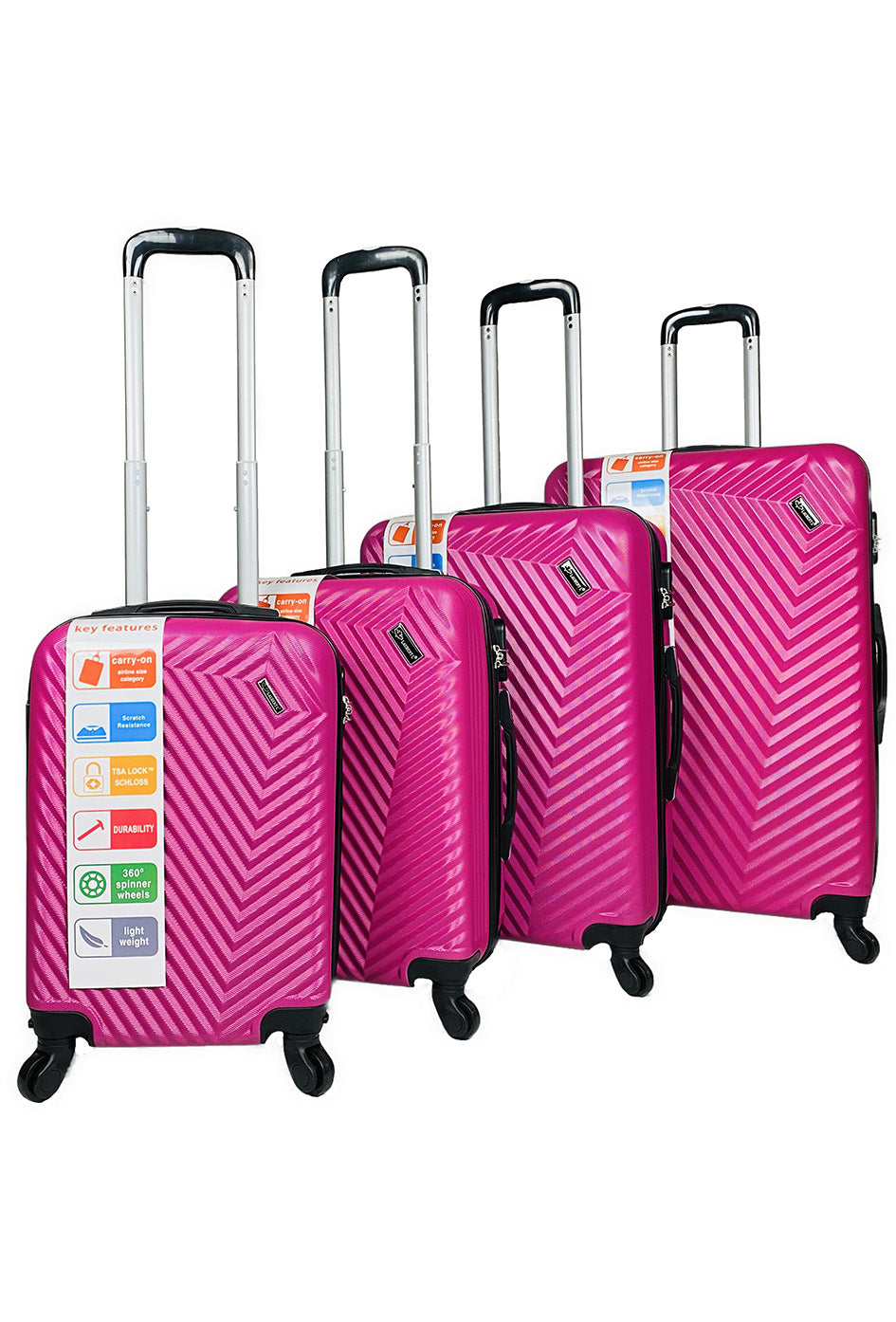 CAVALCADE : Lot de 4 valises en ABS