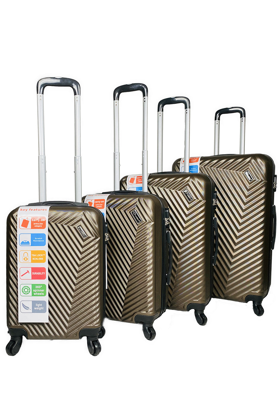 CAVALCADE : Lot de 4 valises en ABS