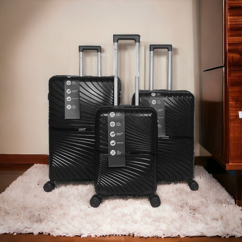 AURORA : lot de 3 valises en polypropylène