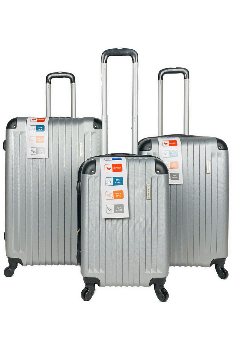 SHIELD : Lot de 3 valises en ABS renforcé. Extenssible
