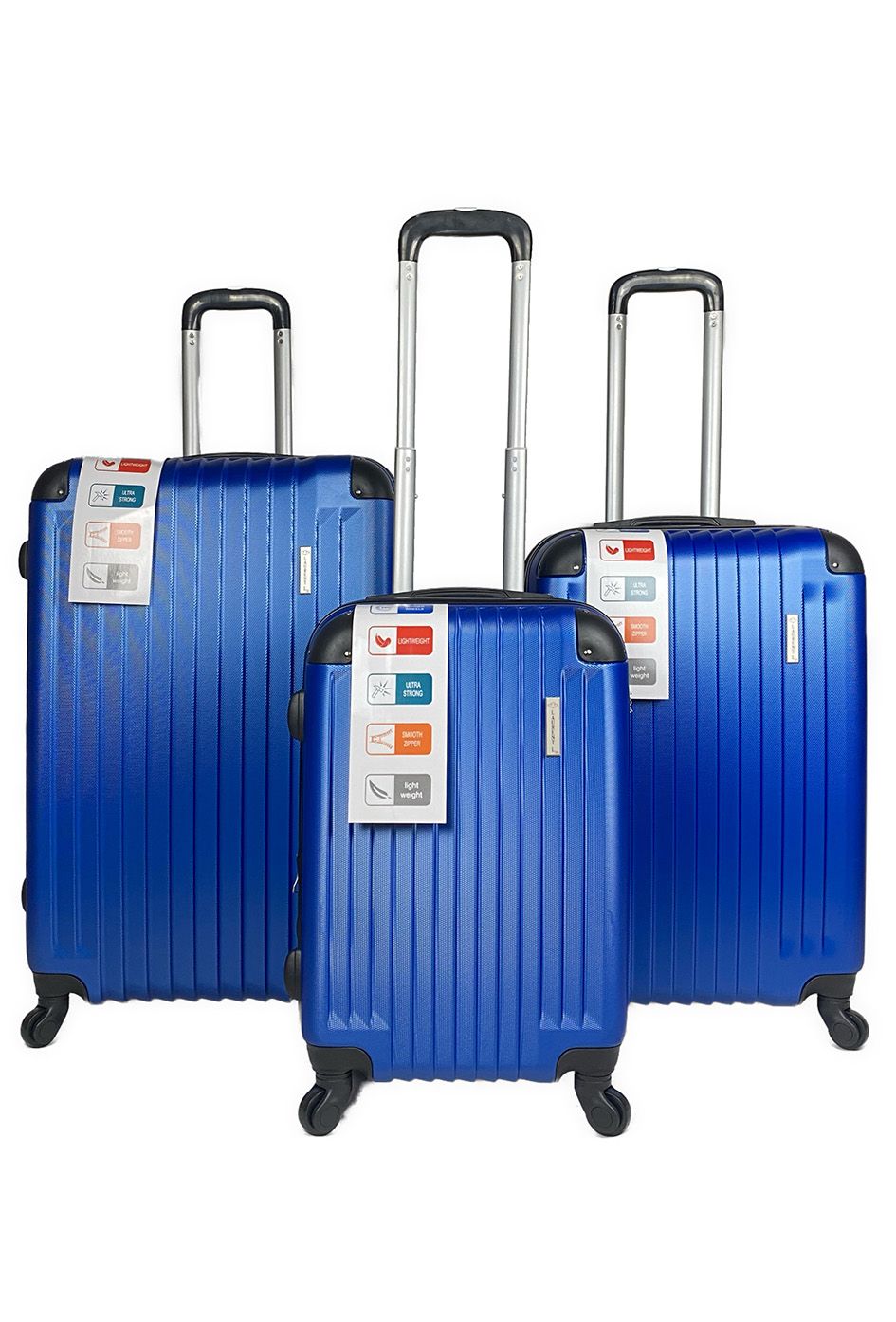 SHIELD : Lot de 3 valises en ABS renforcé. Extenssible