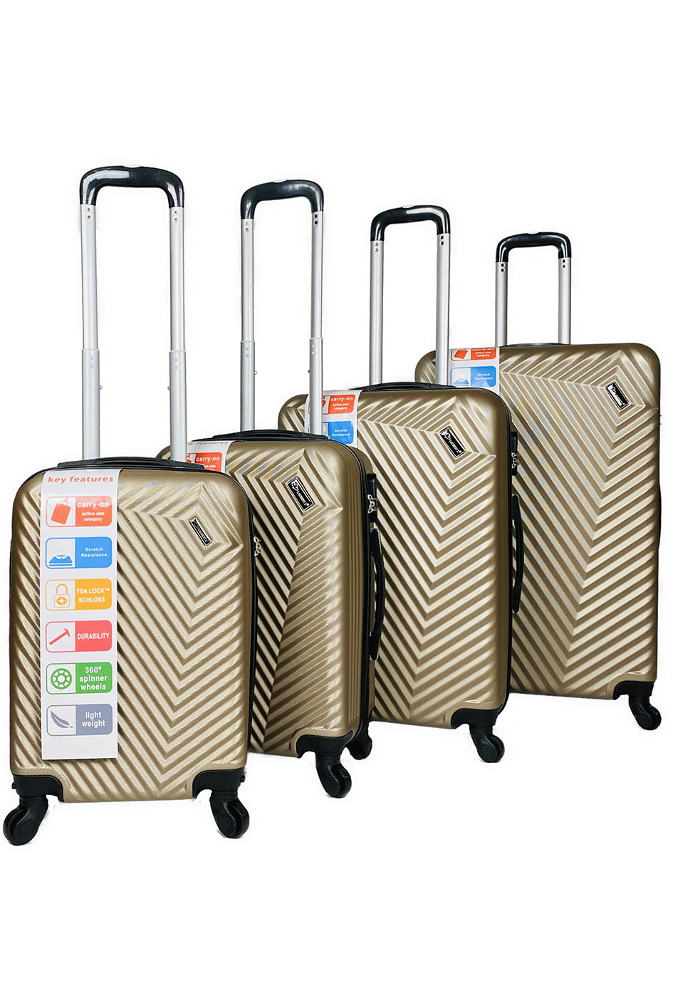 CAVALCADE : Lot de 4 valises en ABS