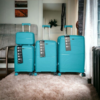 DAWN : lot de 3 valises et 1 vanity case en polypropylène incassable.