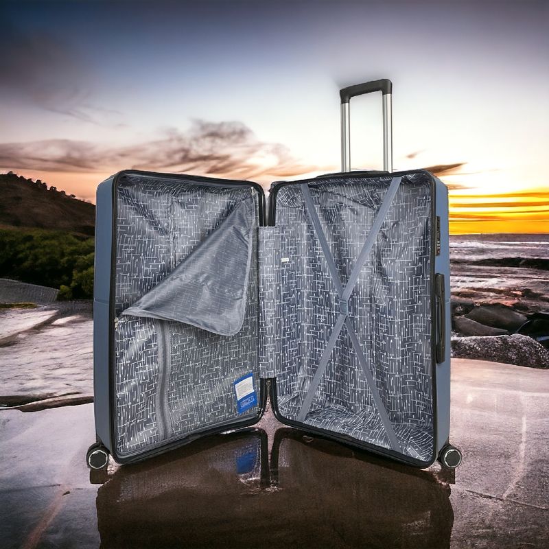 EARTH, lot de 3 valises en polypropylène RECYCLE. PE24 (BG)