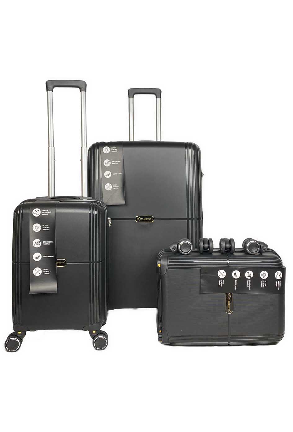 EARTH, lot de 3 valises en polypropylène RECYCLE. PE24 (BG)