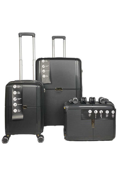 EARTH, lot de 3 valises en polypropylène RECYCLE. PE24 (BG)