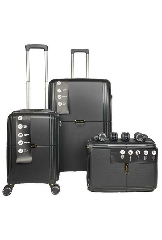 EARTH, lot de 3 valises en polypropylène RECYCLE. PE24 (BG)