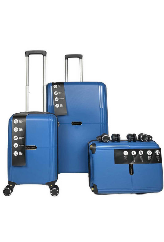 EARTH, lot de 3 valises en polypropylène RECYCLE. PE24 (BG)